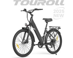 Touroll J1 Pro Elektrische Fiets 36V 15,6Ah 250W - Zwart - Hydraulische Schijfremmen - 100km Bereik - 7 Versnellingen Shimano