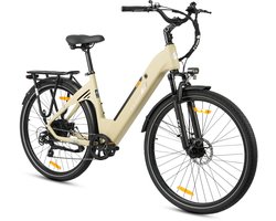TTGO Elektrische Fiets C3 SE - 28 Inch E-Bike Stadsfiets - 18Ah Accu tot 120 km Bereik - Shimano 7 Speed- Aluminium Frame - Geel