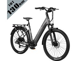 TTGO Z3 Elektrische Fiets – 27.5 Inch Stadsfiets – 720Wh Accu – Achterwielmotor – Actieradius tot 130 km – Shimano 7 Versnellingen – Hydraulische Schijfremmen –Grijs