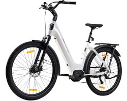 TTGO Z5 Elektrische Fiets - 250W Motor - 36V18Ah Accu - 27.5 Inch Banden - Max Snelheid 25km/u - Max Bereik 110-130km - Shimano 9 Versnellingen - Wit