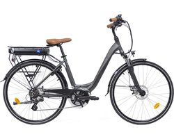 Urban E600, elektrische damesfiets met midmotor, 7 sp, grijs
