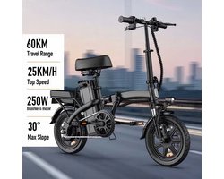 URILIFE F1L – 14" Opvouwbare Elektrische Fiets – 250W Motor – 48V 7.5Ah Accu – Compacte Stads E-Bike