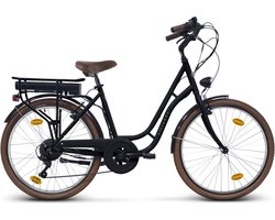 Villette Vintage retro elektrische fiets zwart