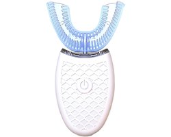 2-in-1 elektrische tandenborstel + tanden bleken - 360° roterende tandenborstel - Smart Whitening tandenborstelset - Tandenborstel + Whitening set - Tanden bleken - Elektrisch - 360° roterende tandenborstel - Wit