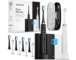 AquaSonic - Duo Series Pro - Twee Elektrische Tandenborstels - UV desinfectie – met oplaadstation