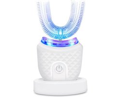 BeautyVlijt - Automatische Elektrische Tandenborstel - Tanden Bleken & Reinigen - Handsfree - UV Blauw Licht - 360° - Tandenreiniger voor Wittere Tanden - 4 Standen - Waterbestendig - Teeth Whitening - Oplaadbaar - 5 Tandenbleek Sets - Witte Tanden