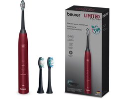 Beurer SC 30 Limited Edition 25 Elektrische Sonische Tandenborstel – Green Planet - 4 Poetsstanden – 80.000 Bewegingen p/min – 2 Opzetborstels – Timer - USB-C laadkabel – Gerecycled – 15 Dagen Accuduur - 3 Jaar garantie - Bordeaux