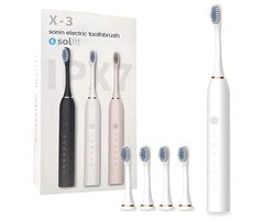 Bodybite - Sonische Elektrische Tandenborstel - 42000 Bewegingen 6 Modi IPX7 Waterdicht - Wit - BELISMILE