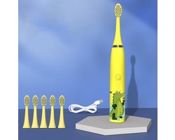 CoolHome Sonic Draakje-  Elektrische Tandenborstel geschikt voor Peuters en Kinderen - Kindertandenborstel -  Geel