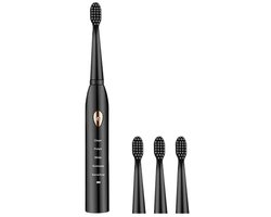 Elektrische klassieke sonische tandenborstel met 5 standen, USB-oplaadbaar, IPX7 waterdicht - Zwart
