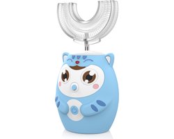 Elektrische Sonische Tandenborstel voor Kinderen tussen 7 t/m 15 Jaar met Timer - Elektrische Kindertandenborstel - 360º Graden - 6 Poetsmodus - IPX7 Waterbestendig - Blauw