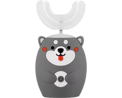 Elektrische Sonische Tandenborstel voor Kinderen tussen 7 t/m 15 Jaar met Timer - Elektrische Kindertandenborstel - 360º Graden - 6 Poetsmodus - IPX7 Waterbestendig - Donker Grijs