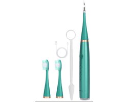 Elektrische tandenborstel 3 in 1 voor het verwijderen van tandplak, wittere tanden, USB-opladen - groen