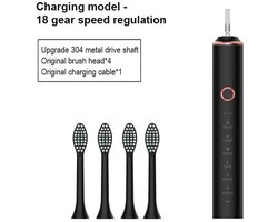 Elektrische tandenborstel Oplaadbare tandenborstel Slimme oplaadbare tandenborstel - Zwart