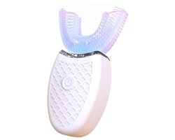Elektrische U-vormige Tandenborstel voor Tandenbleken - 360° Mondreiniging, LED Licht - 3 Reinigingsmodi, Automatische Tandenborstel voor de Hele Mond, Oplaadbaar en Wasbaar, Voor Thuisgebruik en Op Reis,