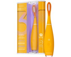 FOREO ISSA mini 3 Ultra-Hygiënische 4-in-1 Siliconen Sonische Elektrische Tandenborstel, Tong- & Wangreiniger, Tanden Bleken, Reisaccessoires, Waterdicht, 265 Dagen/USB-lading, 2 Jaar Garantie, Mango Tango