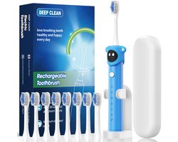 Gloovon Elektrische Tandenborstel - Blauwe Elfen - Voor Kinderen Vanaf 4 Jaar - Met Timer - Sonische Elektrische Kindertandenborstel - incl. Extra Opzetborstel