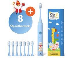 JT Products Sonische Elektrische Baby Tandenborstel Blauw Ijsbeer – Vanaf 3 Jaar - Oplaadbaar - Met Timer - 5 Poetsstanden - Peuter - Kind - Waterdicht - Cadeau Baby - Elektrische Tandenborstel Kinderen - Kindertandenborstel - Electrisch