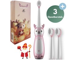 JT Products Sonische Elektrische Baby Tandenborstel Roze - Vanaf 1-4 Jaar - Oplaadbaar - Met Timer - 3 Poetsstanden - Peuter - Kind - Waterdicht - Cadeau Baby - Elektrische Tandenborstel Kinderen - Kindertandenborstel - Electrische Tandenborstel