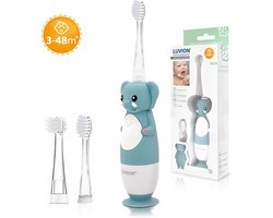 LUVION® 400S Elephant - Sonische Elektrische Tandenborstel voor Baby en Peuter - 0 t/m 4 Jaar - Met Timer