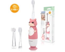 LUVION® 400S Hippo - Sonische Elektrische Tandenborstel voor Baby en Peuter - 0 t/m 4 Jaar - Met Timer