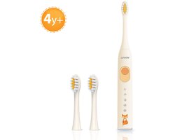 LUVION® 500S Beige – Sonische Elektrische Kinder Tandenborstel – 5 Poetsstanden – USB-C Oplaadbaar – Met Timer & Batterij-indicator