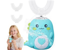 Namajunas - Elektrische Tandenborstel Kind - U-vormige Opzetborstels - Automatische Ultrasone Elektrische Tandenborstel - Smart Brush Tanden - Handsfree - 360° - 3 Standen - Waterbestendig - Met Timer - 2 t/m 6 Jaar