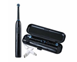 Nexxt Elektrische Tandenborstel - 3 Standen - IPX7 Waterdicht - Oplaadbaar via USB-C - Met Reisetui - Zwart
