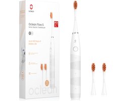 Oclean Flow Set - Elektrische Tandenborstel - 5 Verschillende Poetsstanden - Timer - Lange levensduur van batterij - 3 Opzetborstels- Wit - C01000389