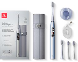 Oclean X PRO DIGITAL SET, Volwassene, Sonische tandenborstel, Dagelijkse verzorging, Grondige reiniging, Zilver, 84000 bewegingen per minuut, 2 min, 30 sec