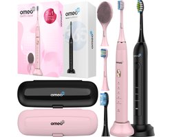 OMEO Classic & Teeth&Face Set - Sonische Tandenborstels - 48000/96000 bewegingen - 60 dagen batterij - 2 stuks