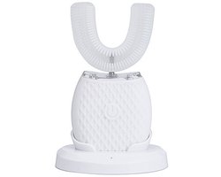 Oplaadbare elektrische tandenborstel - tandenborstel - tandenborstel elektrische - Automatische tandenborstel - U-vormig - 360 graden reiniging - Wit - Siliconen/ABS-materiaal