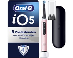 Oral-B Elektrische Tandenborstel iO 5N - Roze - inclusief Reisetui en Opzetborstelhouder