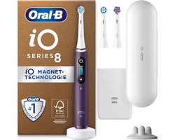 Oral-B iO 8 Plus Edition - Elektrische Tandenborstel + 3 opzetborstels + reisetui - Paars