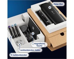 Oral-B iO 8 Plus Edition - Elektrische Tandenborstel + 3 opzetborstels + reisetui - Zwart