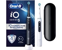 Oral-B iO Series 5 Duo - Elektrische Tandenborstel - 2 stuks - Zwart & Wit - Bluetooth