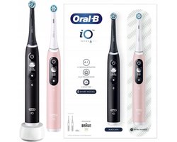 Oral-B iO Series 6 Duo - Elektrische Tandenborstels - Black Pink - AI Display - 5 Poetsmodi
