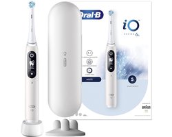 Oral-B iO Series 6 - Magnetische Tandenborstel - Wit - AI technologie - Kleurenscherm - 5 poetsmodi - Bluetooth app