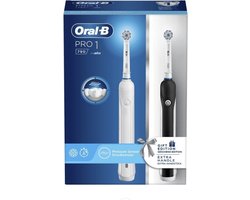 Oral-B Pro 1 790 Sensitive Elektrische tandenborstels - 2 stuks - zwart wit