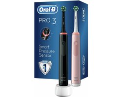 Oral-B Pro 3 - 3900 - Zwarte en Roze - Elektrische Tandenborstel