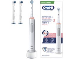 Oral-B Pro 3 Labolatory White - Elektrische Zahnbürste - 3D-Reinigung - Drucksensor - 2 Wochen Batterielaufzeit