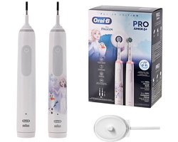 Oral-B Pro Family Pack 1x Oral B Pro 3 3000 White + 1x Oral B Junior Frozen - Elektrische tandenborstel duo