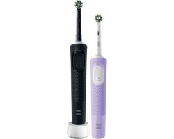 Oral-B Vitality 100 - Duo Zwart en Lila - Gift edition - Elektrische Tandenborstel