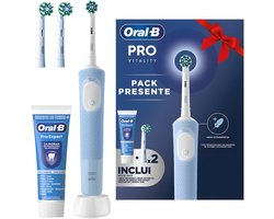 Oral-B Vitality Pro D103 – Elektrische Tandenborstel – Blauw – 3 Opzetborstels + Tandpasta
