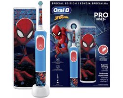 Oral-B Vitality Pro D103 Kids - Elektrische Tandenborstel - Spiderman - 2 poetsmodi - 8 dagen batterij - Met reisetui