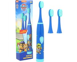 PAW Patrol Elektrische Tandenborstel met 3 Opzetborstels - 10.000 Rotaties per Minuut - 20 x 2 x 2,5 cm - Draadloos - Tandverzorging voor Peuter en Kind - Vanaf 3 Jaar - Blauw