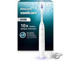 Philips Sonicare 6100 Series - Elektrische tandenborstel - Wit - Gevoelige tanden - HX7400/01