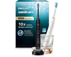 Philips Sonicare Diamondclean 9000 - Elektrische tandenborstels - Duo Pack - Zwart en Wit - HX9914/57