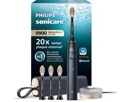 Philips Sonicare DiamondClean Prestige 9900 – Elektrische Tandenborstel met SenseIQ – AI - Donkerblauw - 4 Opzetborstels - HX9992/45