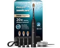 Philips Sonicare DiamondClean Prestige 9900 – Elektrische Tandenborstel met SenseIQ – AI - Zwart - 4 Opzetborstels - HX9992/43